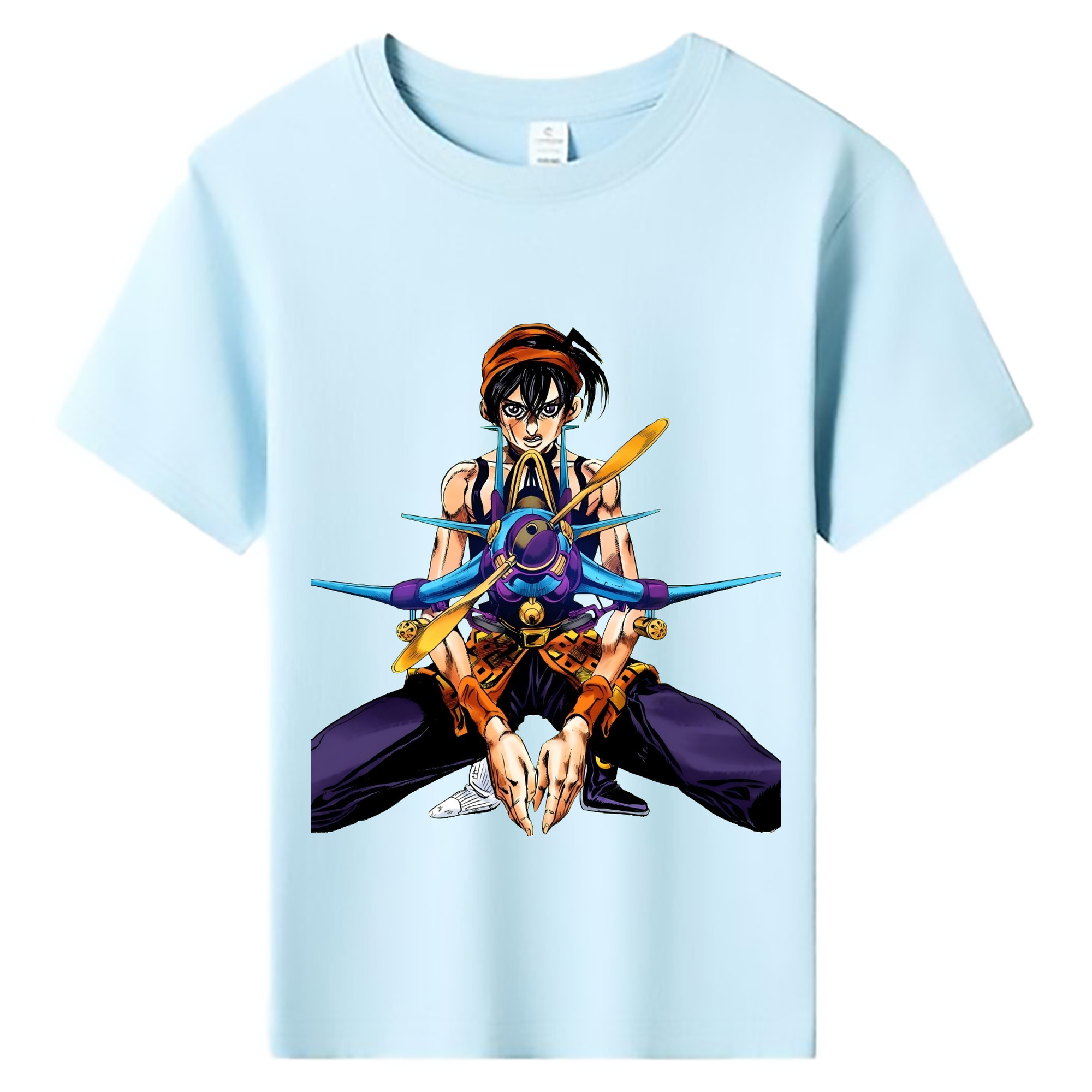 （画像用） ジョジョの奇妙な冒険 ナランチャ?ギルガ JoJo's Bizarre Adventure Narancia Ghirga 綿100％キッズTシャツ（フロントプリント）